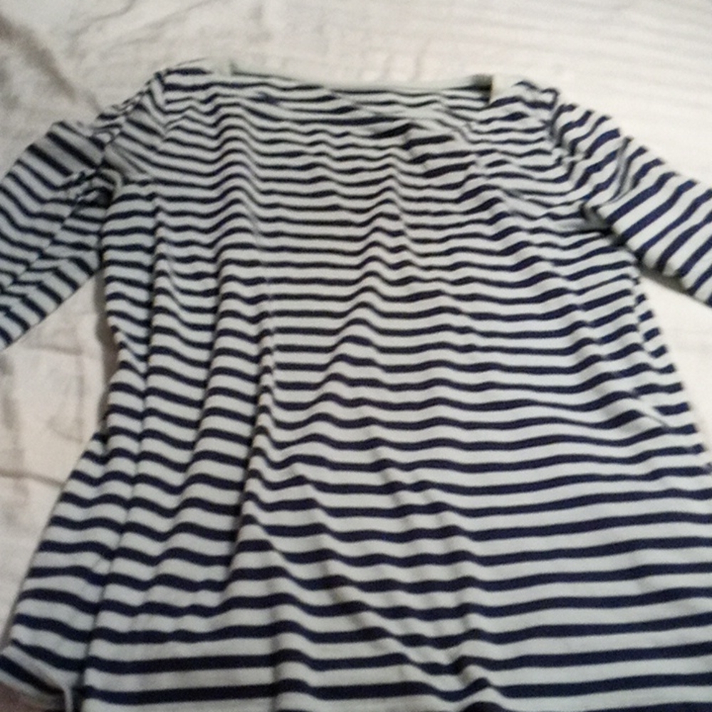 Stripped black and light blue shirt